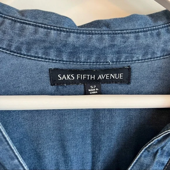 Saks 5th Avenue Chambray Tunic Top - Picture 4 of 11